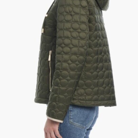 Kate Spade olive green quilted water-resistant jacket - Picture 2 of 6